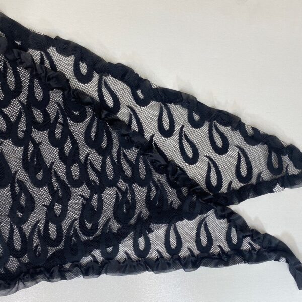 مینی اسکارف حاشیه دست دوز ساتن