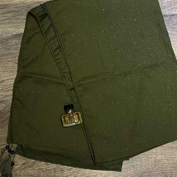 شال های نخی لمه تک رنگ سبز