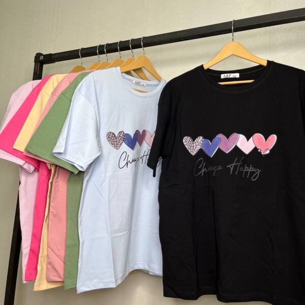 تیشرت چاپ قلبی