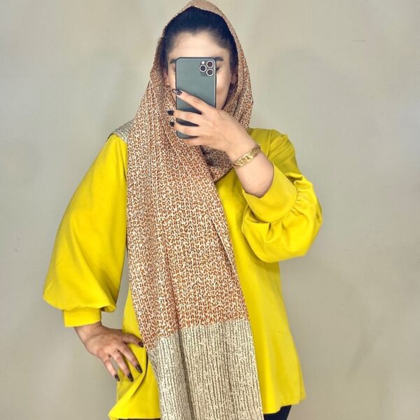 شال های پلیسه خال خالی