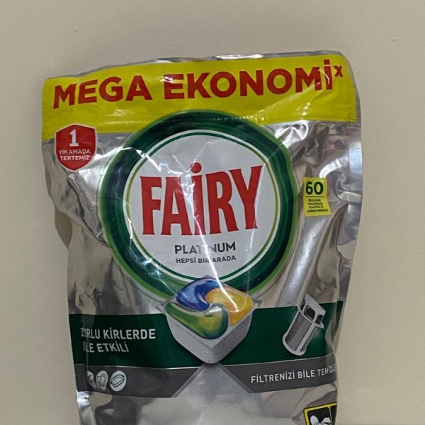 قرص ظرفشویی fairy پلاتینیوم تعداد 60 عددی