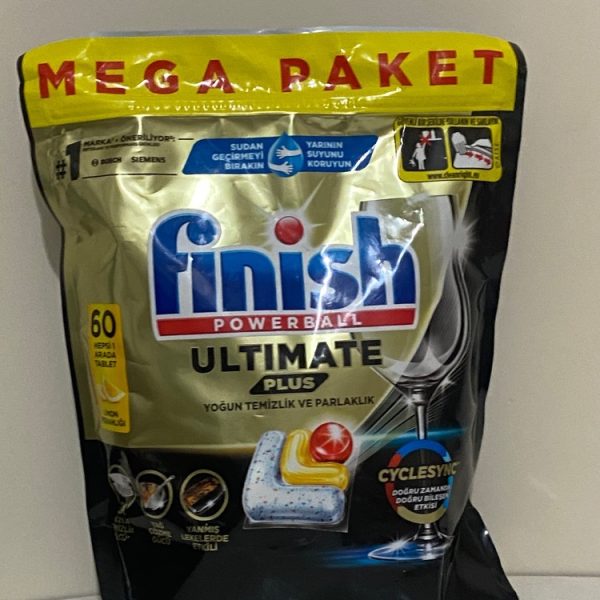 قرص ظرفشویی finish طلایی تعداد 60 عددی